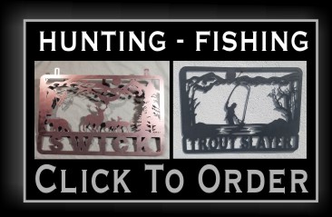 Metal Fishing Sign nj